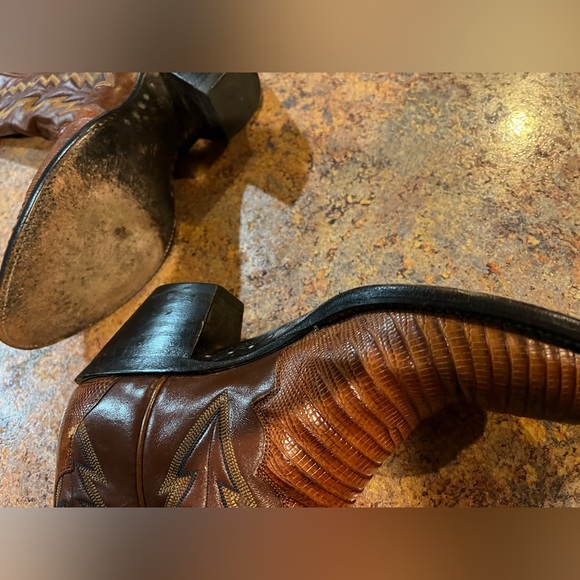 Vintage Panhandle Slim Brown Western Boots Women’s Size 6 Narrow - Picture 14 of 15